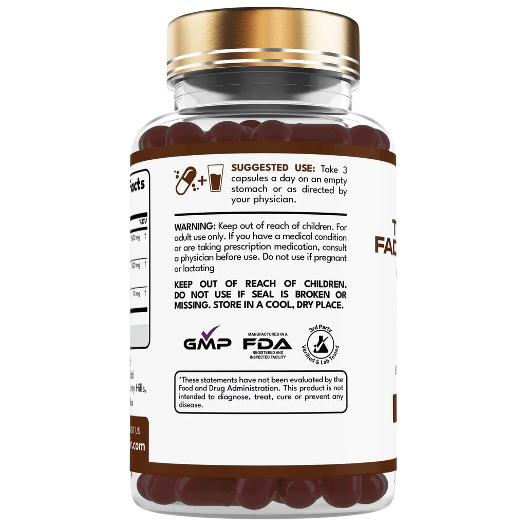Fadogia Agrestis 1500mg + Tongkat Ali 500mg + Black Pepper Extract 10mg